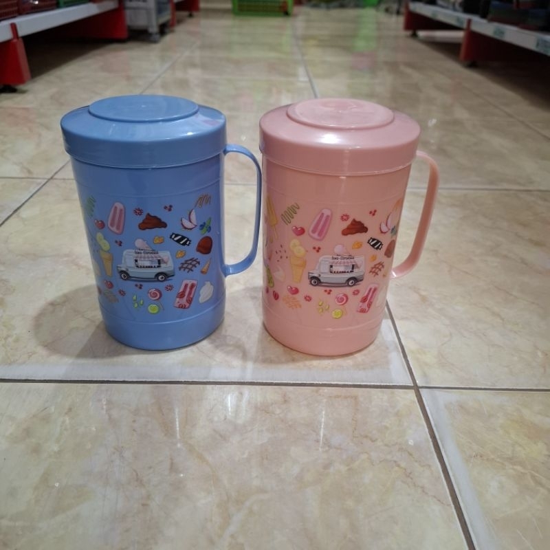 Mug tutup Drat/Mug tutup plastik/Cangkir air tutup