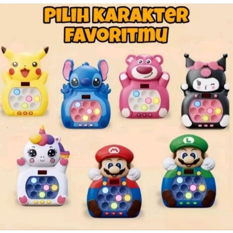 Mainan Edekusi Ank pop it Elektrik Gen 6 fast push Game anak po it lv999 6mode permainan