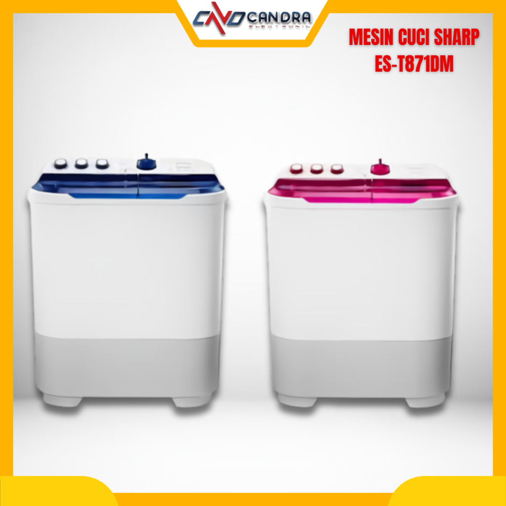 Mesin Cuci 2 Tabung SHARP 8,5KG ES-T 871DM