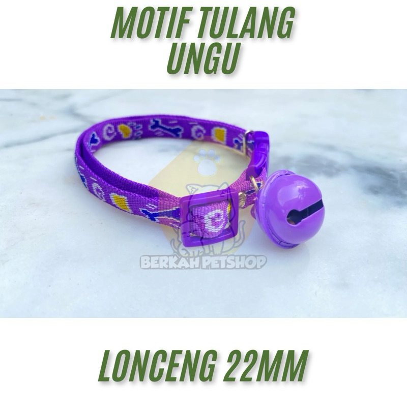 Kalung kucing motif tulang