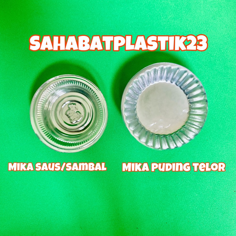 mika bulat, mika telor ceplok, mika saus, mika puding telor, mika saus/sambal, mika sambal
