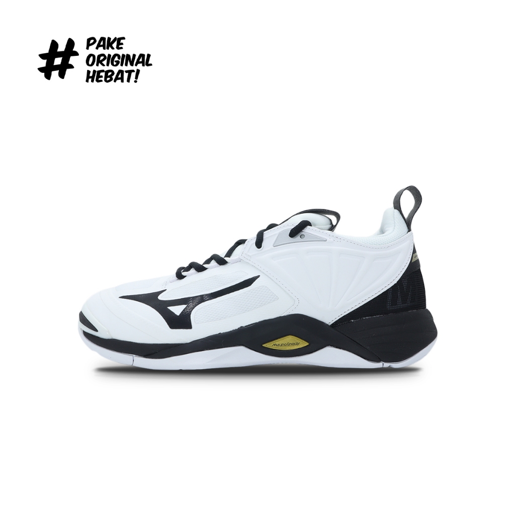Mizuno Sepatu Voli Wave Momentum 2 - White/Black/Gold