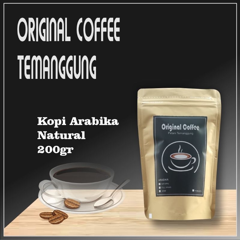 

ORIGINAL COFFE Kopi temanggung arabika natural 200gr
