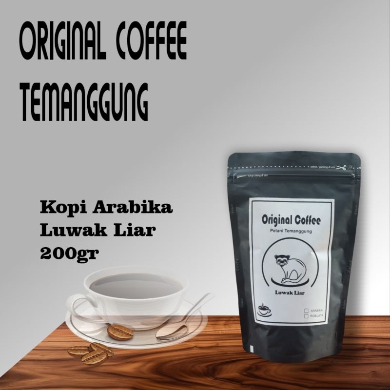 

ORIGINAL COFFEE kopi temanggung arabika luwak liar 200gr