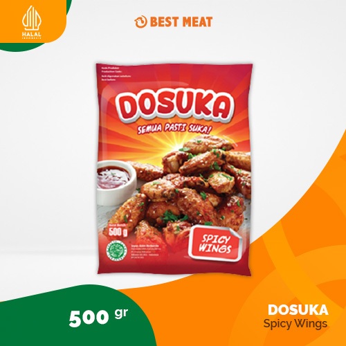 

Ayam Potong Berbumbu Spicy wings Dosuka 500 gr