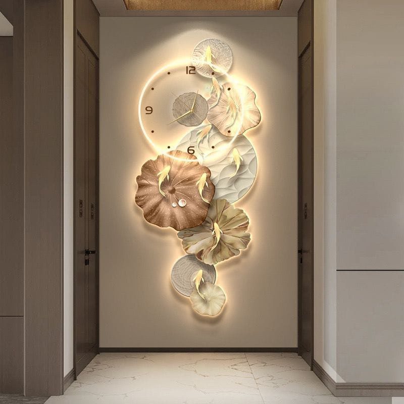 Walldecor led jam analog bear aestetik/ hiasan jam dinding lampu led remote kontrol