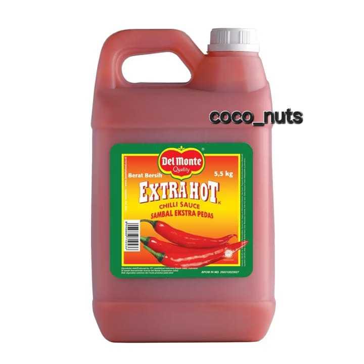 

Delmonte Saus Extra Hot Chilli Jeregen / Del Monte Saus Sambal Extra Pedas 5500g
