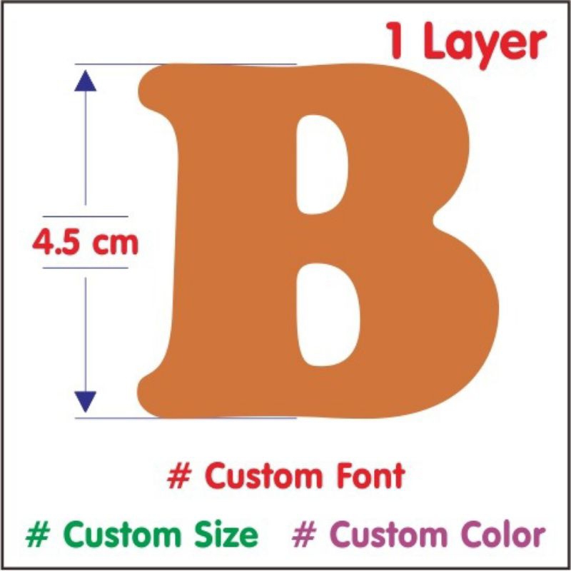 Huruf Abjad Flanel 4.5cm Pola Huruf Abjad Kain Flanel Serbaguna
