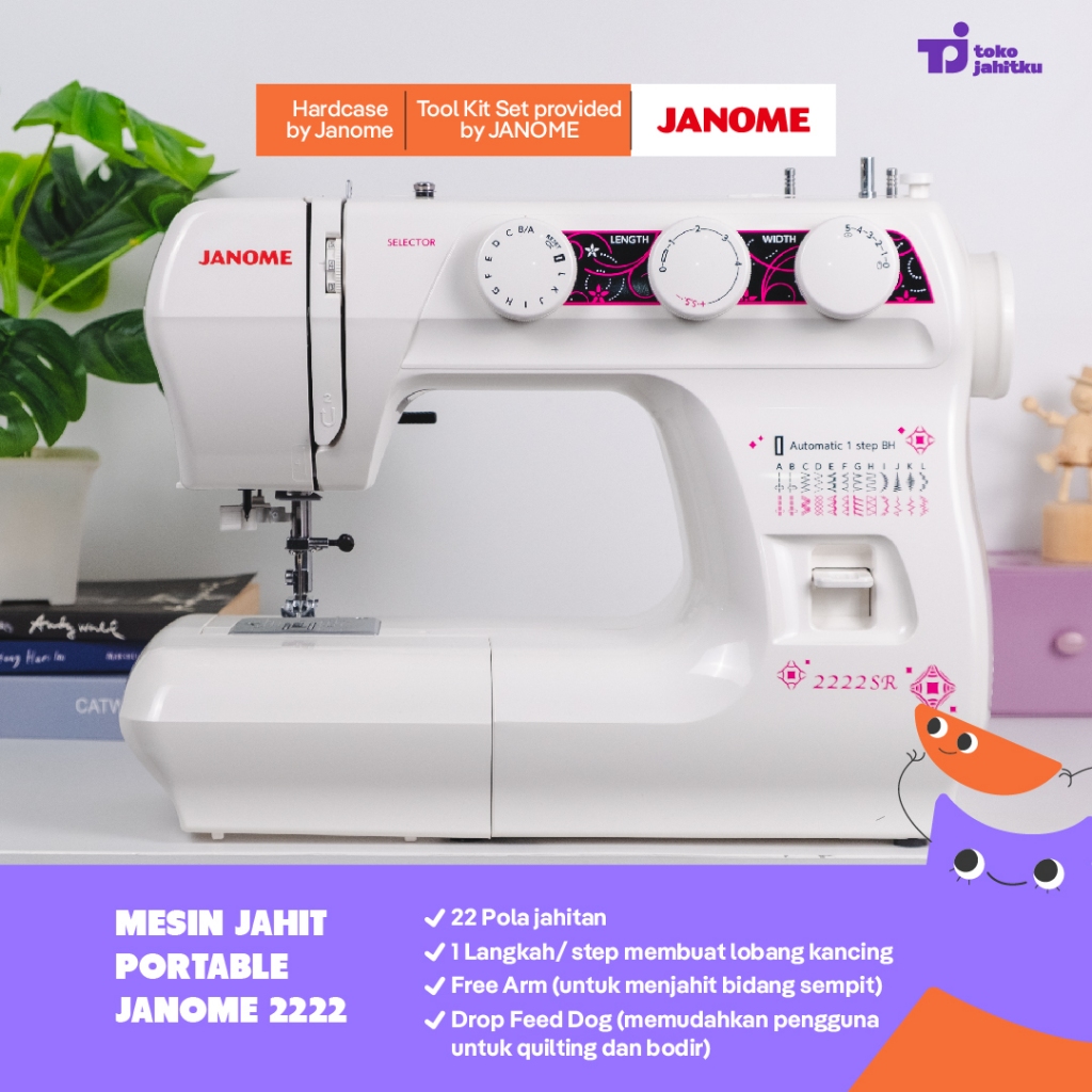 Mesin Jahit Portable JANOME 2222 (Portable) / Janome 2222