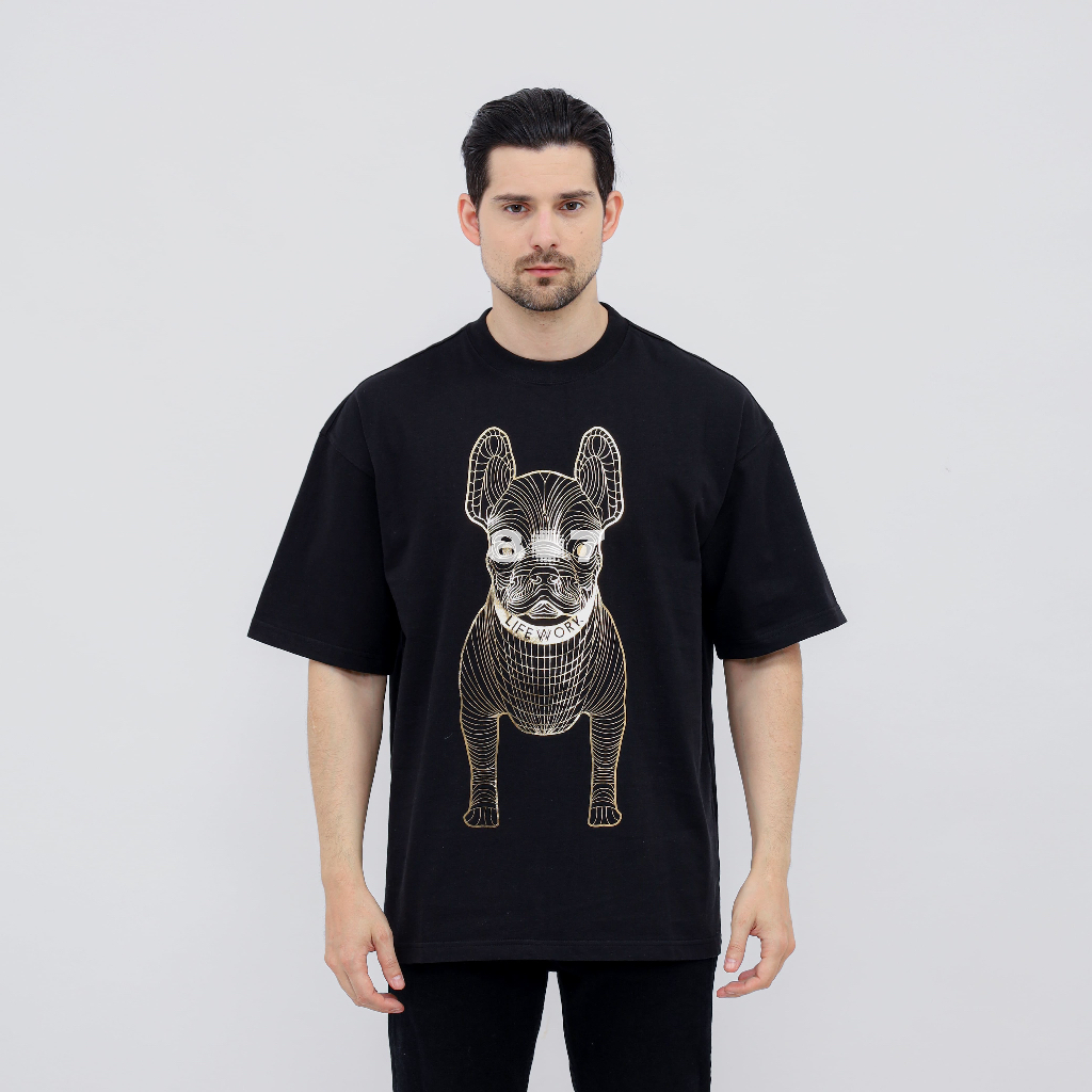 Lifework Big Radog Gold Black Tee