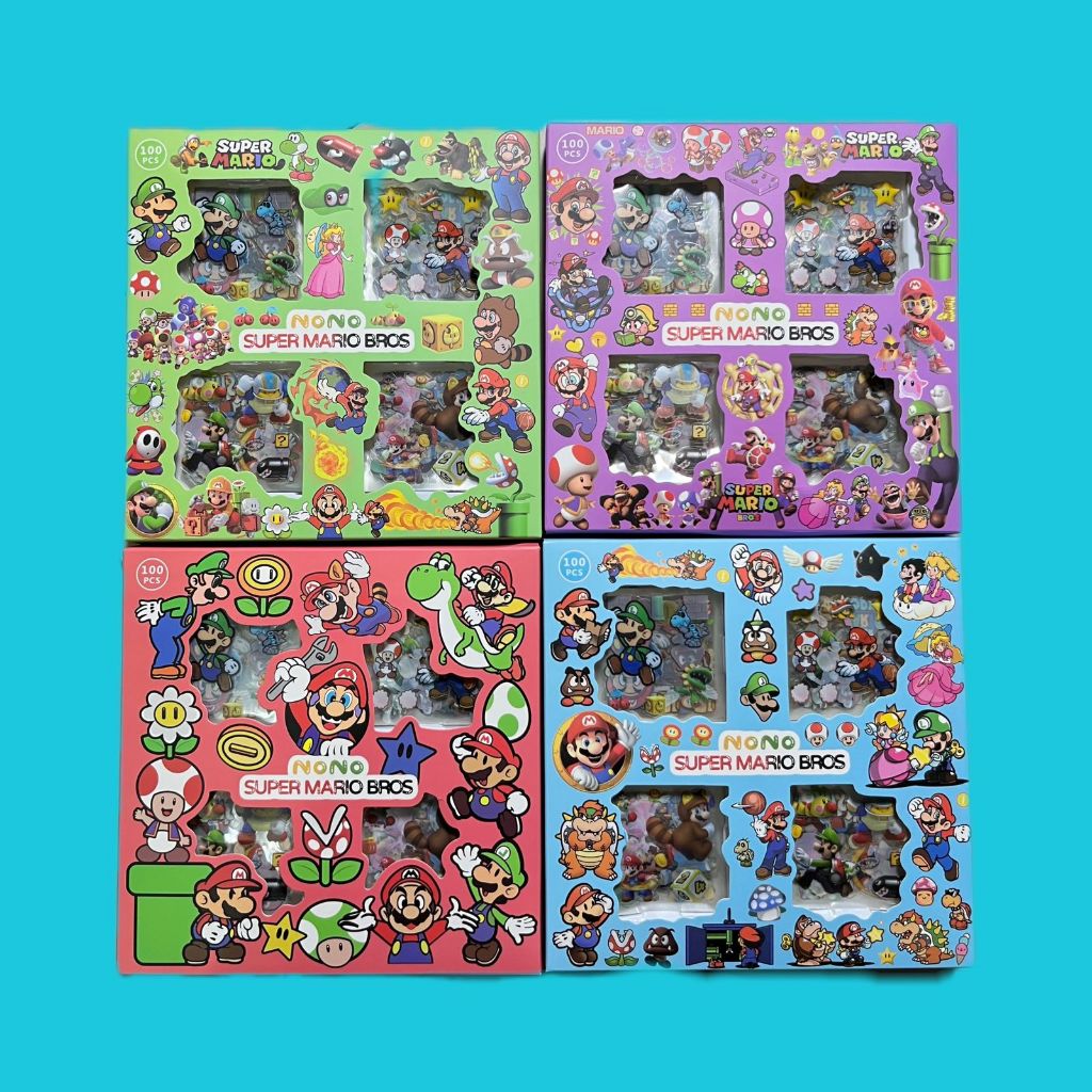

Stiker Super mario bross Stiker Momo Nono Super mario bross 100 lembar Mainan anak