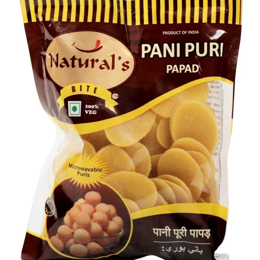 

PANI PURI PAPAD NATURAL'S 200G- MENTAH / Dry Golgappa Puri / Kerupuk India