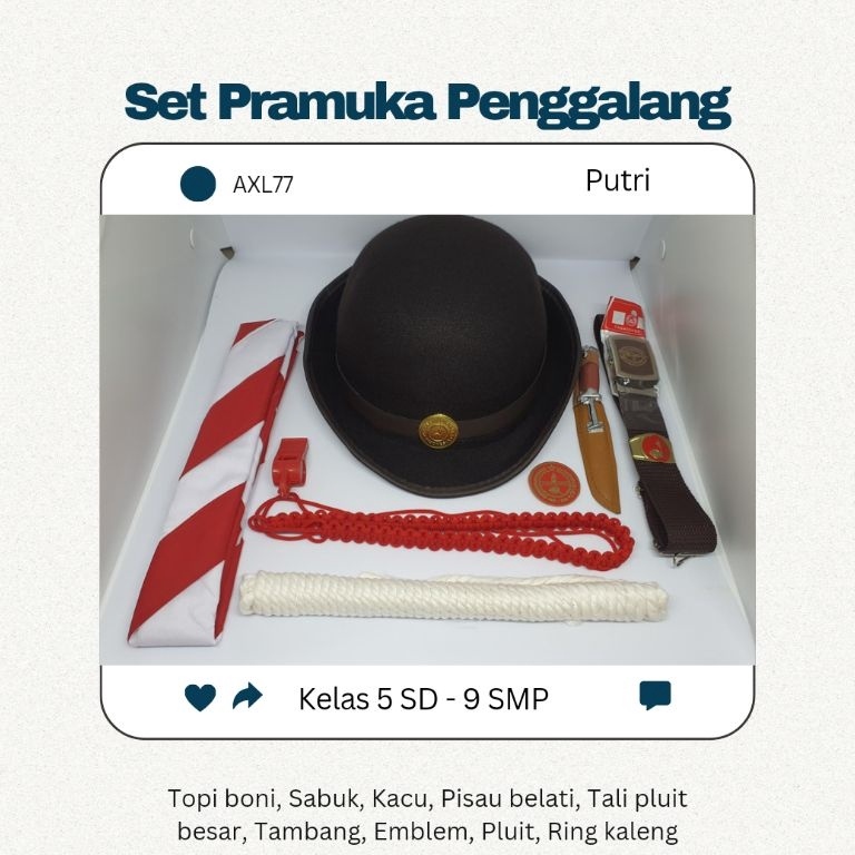 

ART E9O3 SET PRAMUKA SIAGA PENGGALANG PENEGAK SD SMP SMA