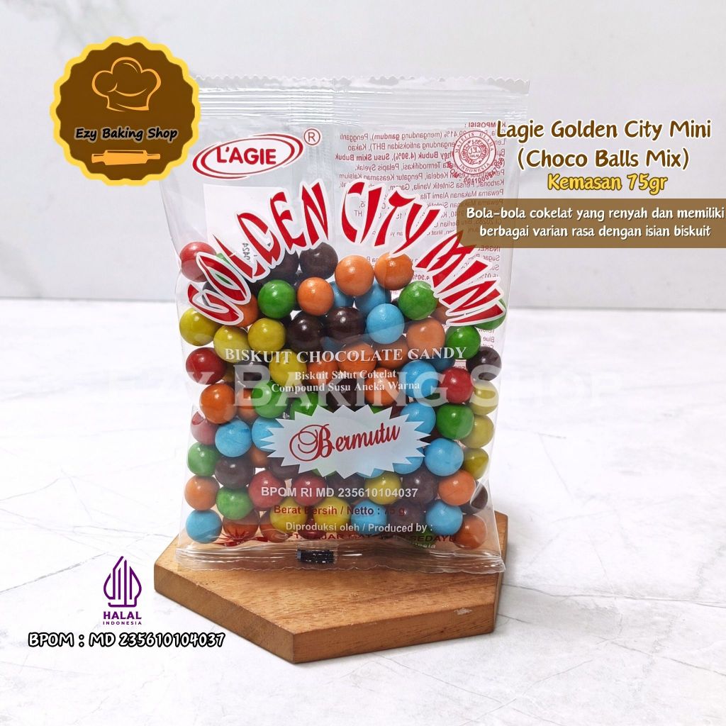 

Lagie Golden City Mini Choco Ball 75gr Sachet