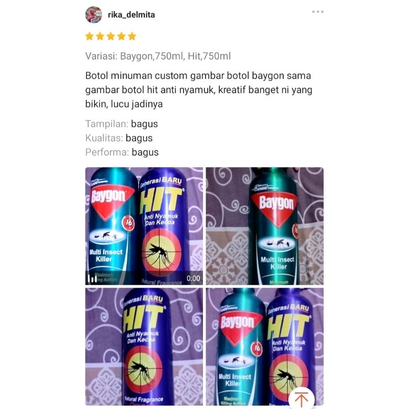 Cahyak.Id - Botol Minum Custom Gambar Unik 500Ml 750Ml Tumbler Custom Nama Logo Souvenir