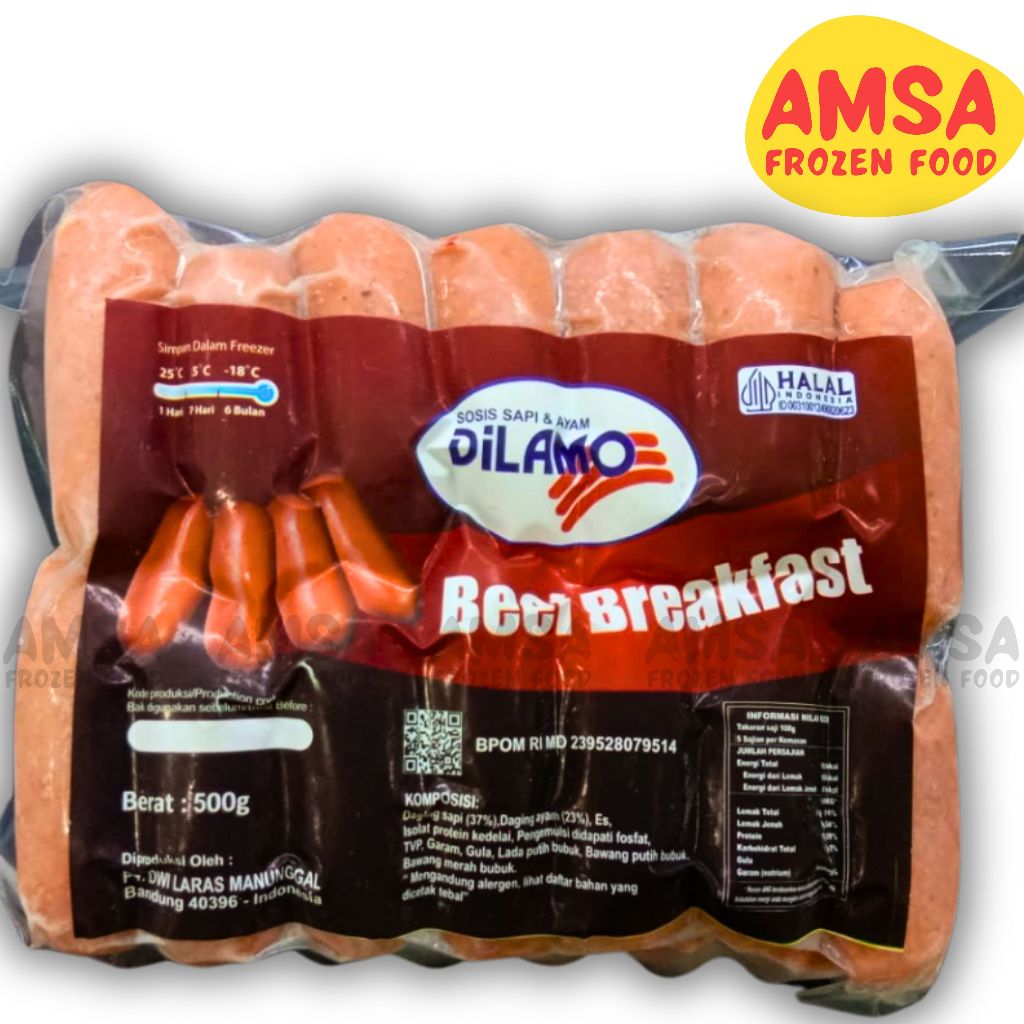 

Dilamo Sosis Beef Breakfast 500gr