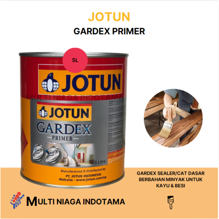 JOTUN GARDEX PRIMER / CAT DASAR SEALER ANTI ALKALI (5L/7KG) / CAT PRIMER KHUSUS KAYU DAN BESI (ANTI 