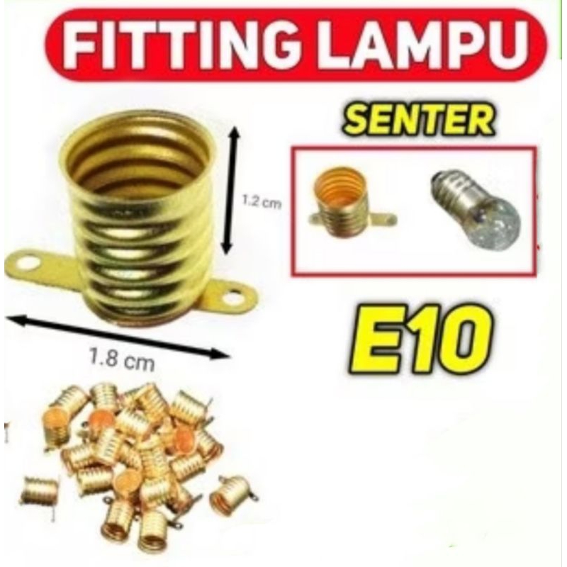 Lampu Bohlam drat Senter 2.5v Rapid, lampu fitting drat kedudukan Senter kecil Lampu E10 mini