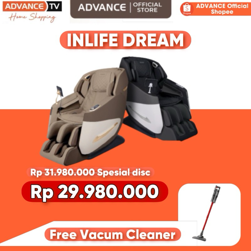 Advance INLIFE DREAM Kursi Pijat 3D Intelligent iS8807 - Jet Black
