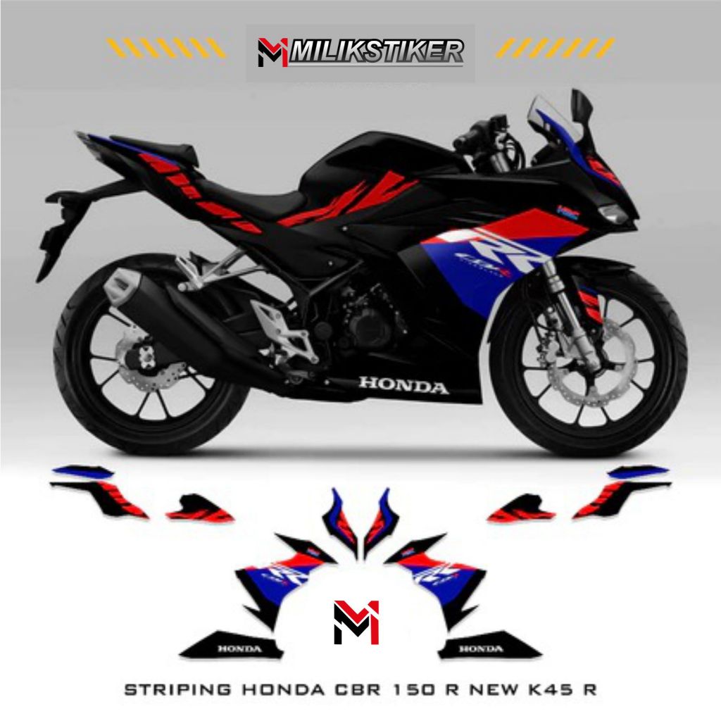 STRIPING CBR150R K45R / MOTIF 2 / CBR 150R / STICKER / STIKER MOTOR VARIASI CBR 150 / LIST MOTOR / 2