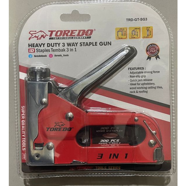 

TBMO TOREDO STAPLES TEMBAK 3IN1 + 900 PAKU TRD-GT-SG3