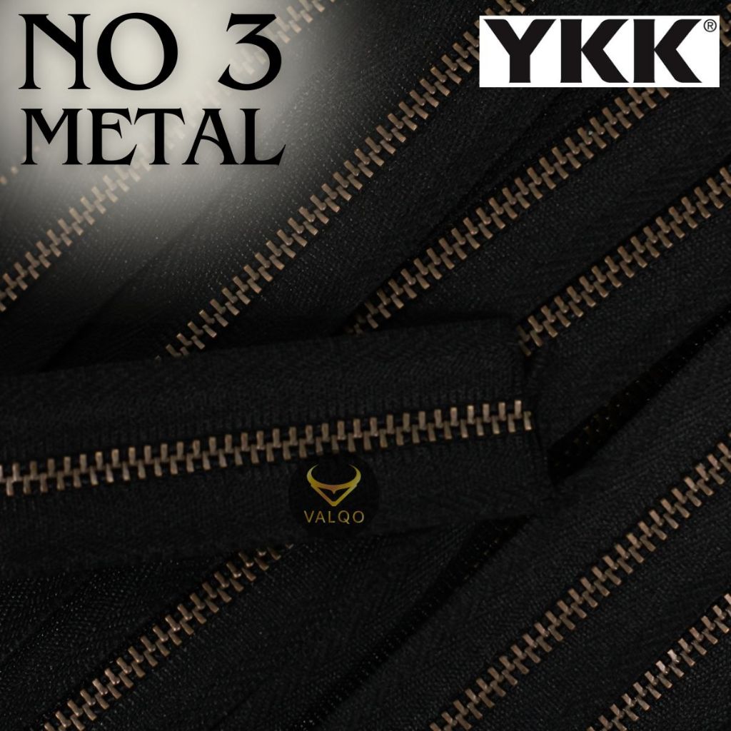 YKK No 3 Metal Resleting Gigi ATG Silver Gold BN Gigi Metal Besi Nomor 3 Zipper Dompet Tas Jaket Har