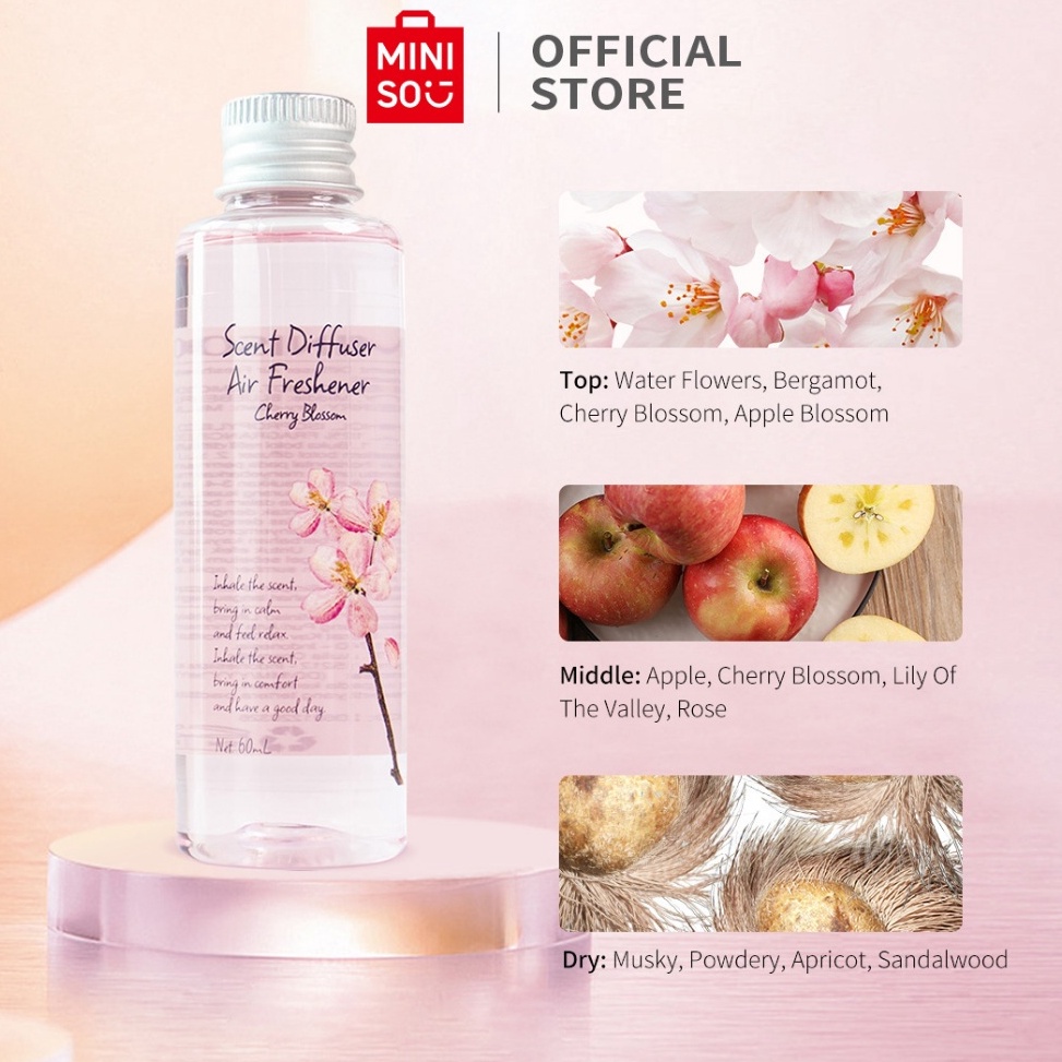 Extra promo MINISO Pengharum Ruangan Refill Reed Diffuser Parfum Ruangan 6ml Vanilla  Woody  Floral 