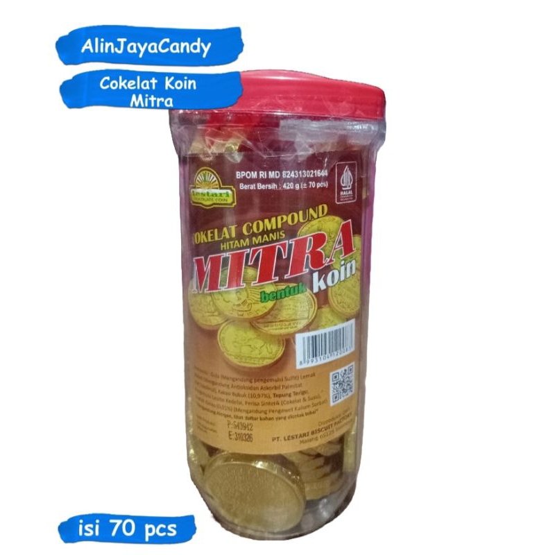

Cokelat koin mitra isi 70 pcs Cokelat bentuk koin