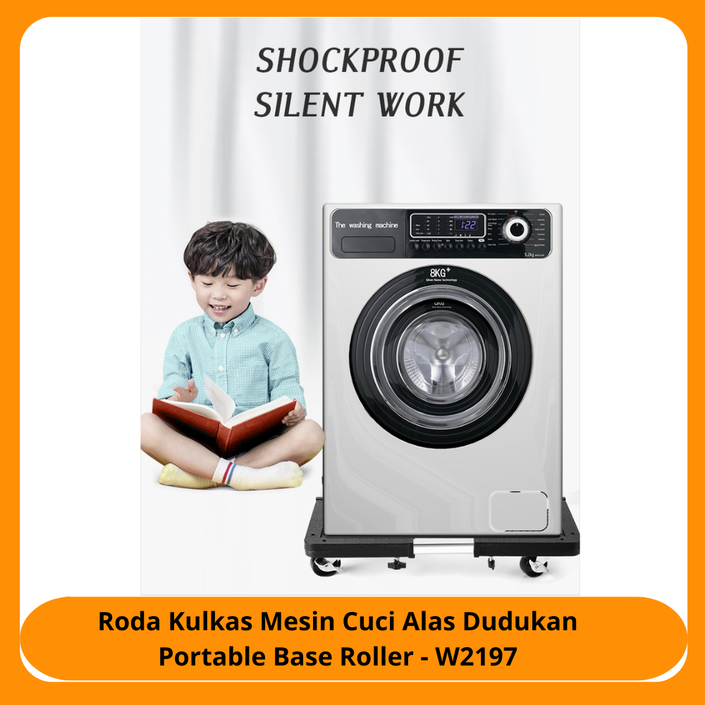 Roda Kulkas Mesin Cuci Alas Dudukan Portable Base Roller / tatakan mesin cuci 1 Tabung