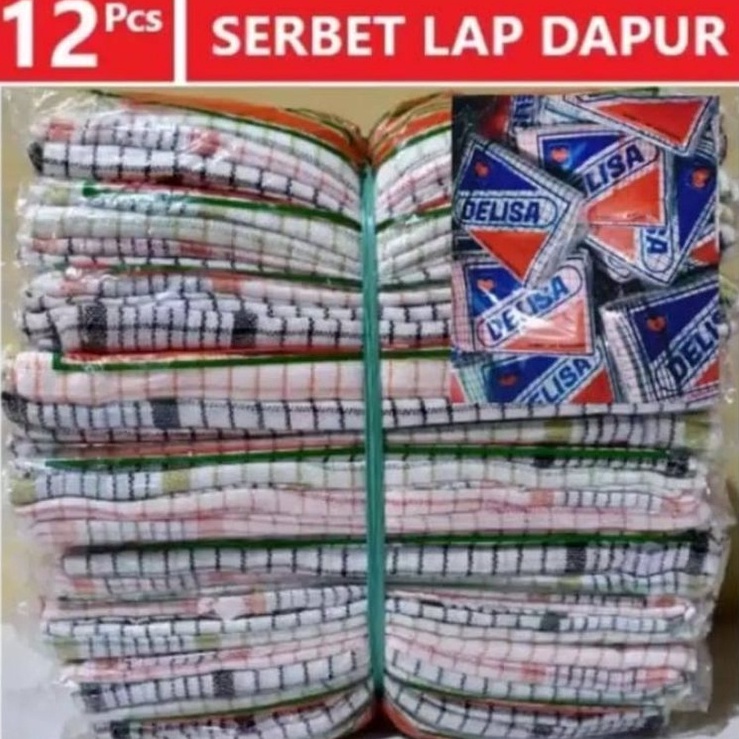 Kilat Hemat 1 LUSIN SERBET KAIN LAP PIRING MURAH LAP TANGAN ISI 1 LUSIN12PCS SATU LUSIN SERBET WARNA