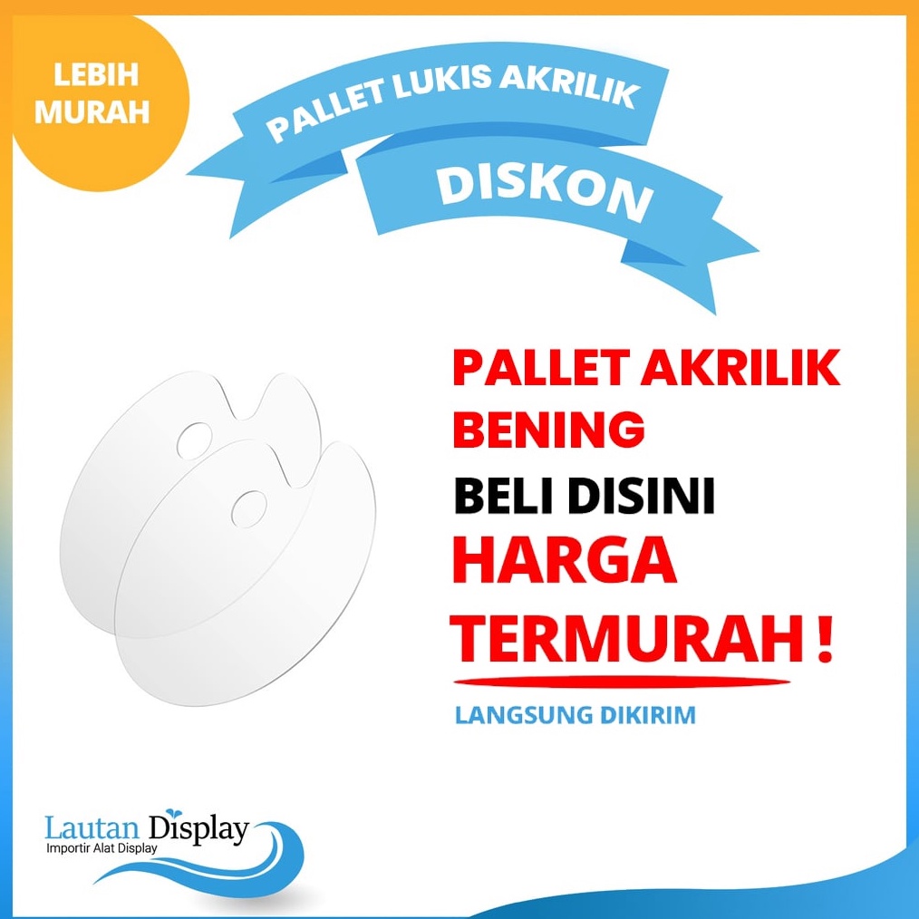 

ART N9H7 Palet Lukis Akrilik Cat Air Palette Acrylic Lukis Transparan Oval