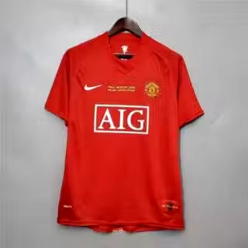 READY STOK LANGSUNG KIRIM BAJU BOLA JERSEY MU RETRO FINAL MOSCOW 2007 2008 BAJU OLAHRAGA BAJU FUTSAL