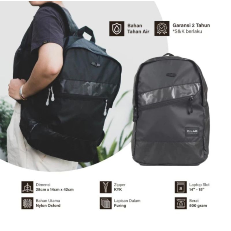 Tas Ransel Q-LAB 186085 + RainCover Original
