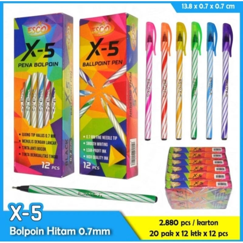 

[OVS] PULPEN STARK ST -9106 WARNA WARNI ISI 12 PISC / 1 LUSIN WARNA HITAM