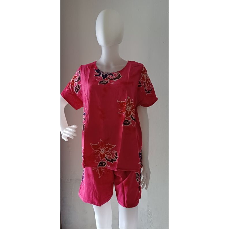 Setelan Batik hotpants celana pendek setelan tidur baju tidur batik santai sunanan batik cetak