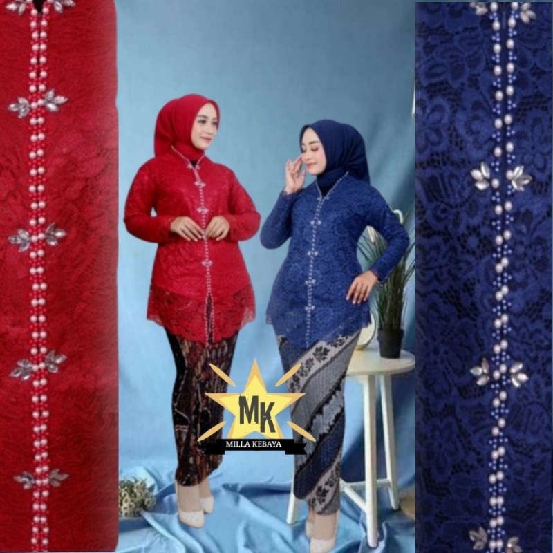 mk| stelan kebaya modern encim brukat/kebaya jumbo ld 120/setelan kebaya encim brokat modern/kebaya 