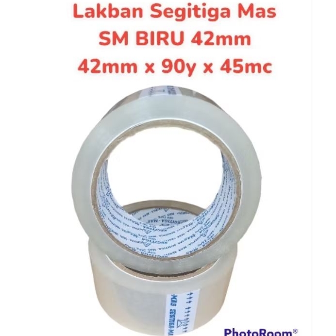 

1 pcs | Lakban BENING SM-BIRU42 | 42mm x 90 yard x 45 mc Segitiga Mas Biru kualitas setara Nachi/ Daimaru