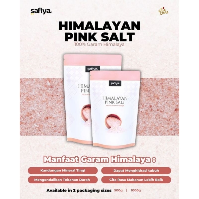 

Safiya Himalaya Salt 1kg | pink salt | Garam Himalaya 1kg