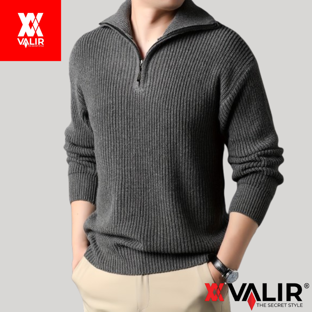 Zilong Zilara Jacket Sweater Mantel Pria Bahan Rajut Tebal Kualitas Import