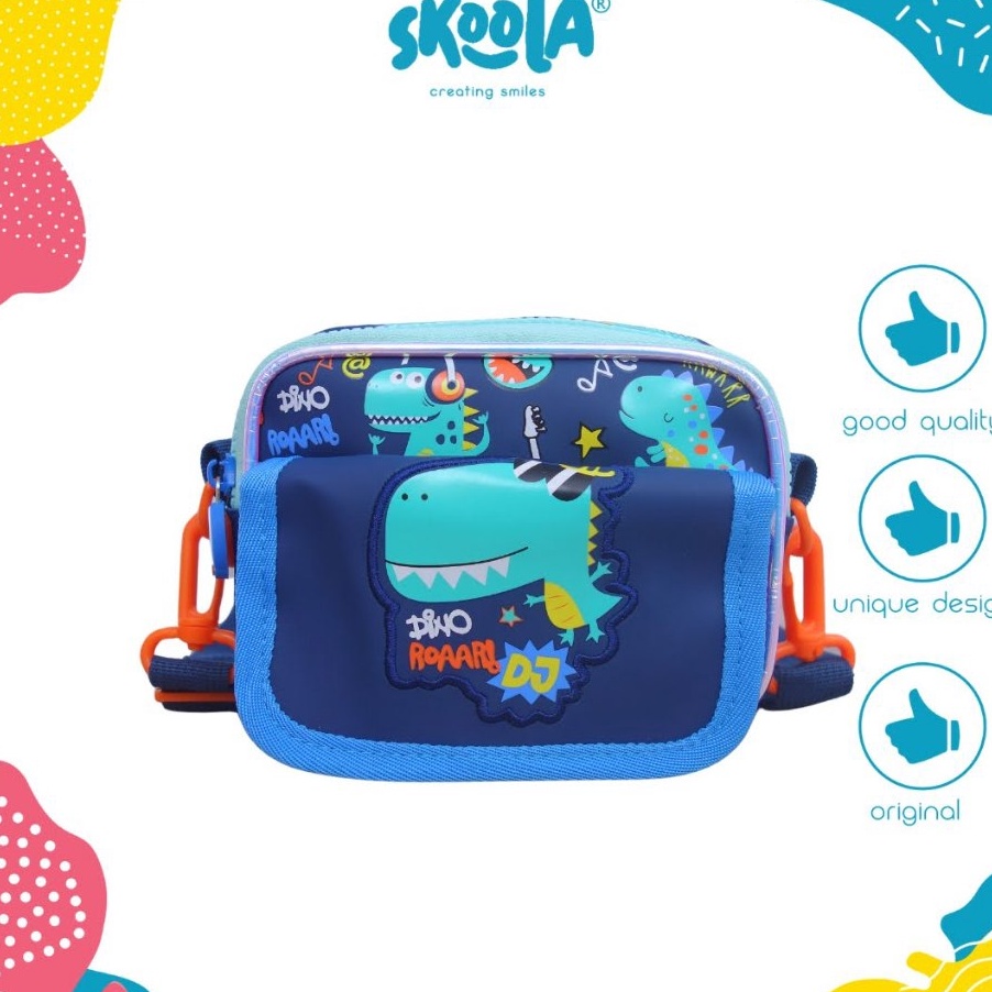Istimewa Skoola Tas Anak PAUD Remaja Laki  Laki Selempang Dinosaurus  Mili