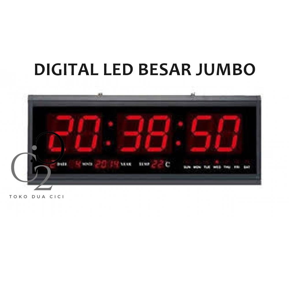 TOKODUACICI jam dinding digital LED merah TL-4819 jam digital besar