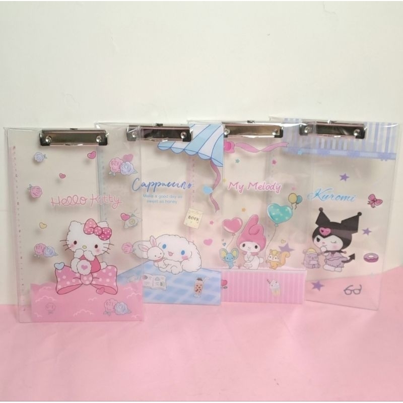 

Papan Jalan Clip Board Ujian F4 Bening Transparan Kuromi Melody Hello Kitty Cinnamoroll Space Fancy