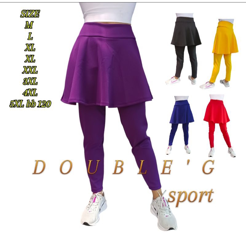 LEGGING ROK OLAHRAGA WANITA /Legging rok Senam/Legging rok Super Jumbo/Lejing rok wanita premium Aer