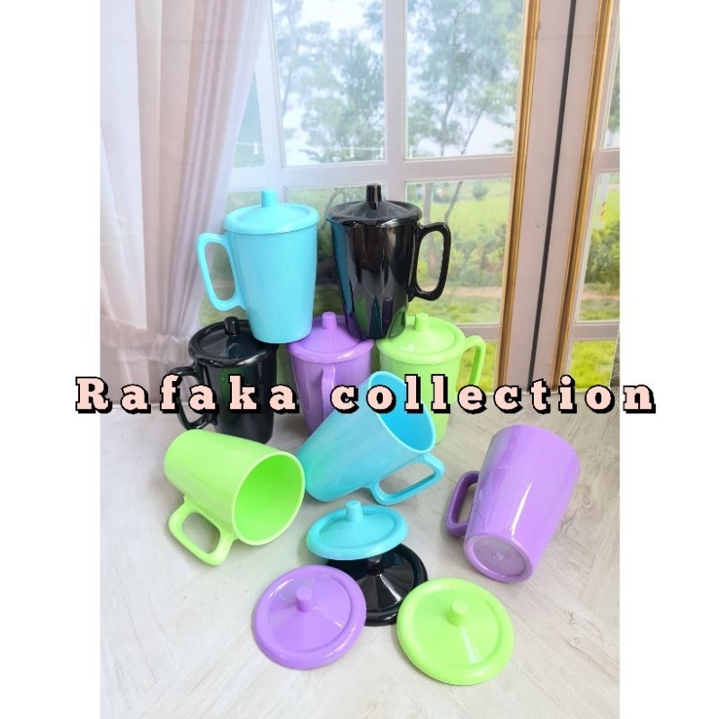 MUG 500ML DENGAN TUTUP / MUG MELAMIN TUTUP / MUG MELAMIN 500ML BERKUALITAS / MUG GAGANG MELAMIN / BA