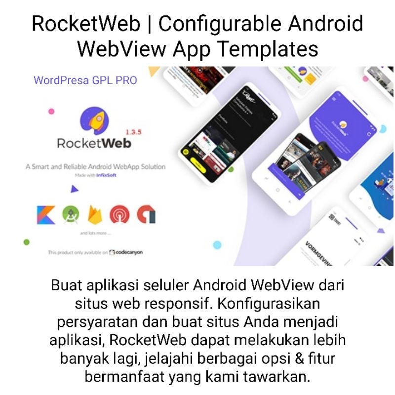 RocketWeb | Configurable Android WebView App Templates