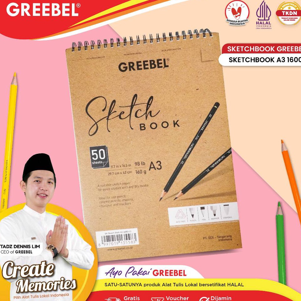 

Harga Terkini GREEBEL Buku Gambar Sketch Book A3 5 Lembar 163 Buku Sketsa Drawing Book