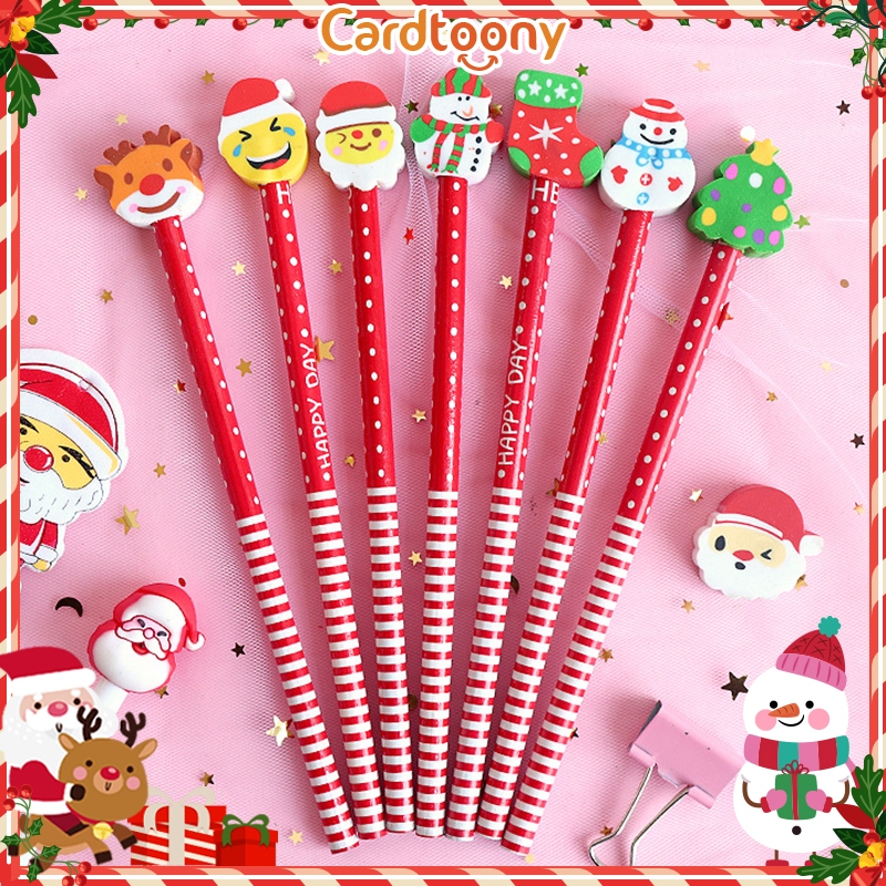 

Pensil Kayu HB Natal Santa Claus Pohon Snowman Rusa Pencil Christmas
