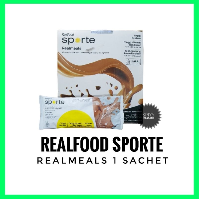 

REALFOOD SPORTE REALMEALS RASA COKELAT 1 SACHET