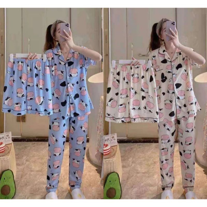 Piyama 3in1 Import Premium Sapi Dewasa