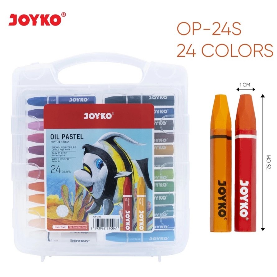 

[1 Pack - 24 Warna] JOYKO - OIL PASTEL / CRAYON - 24 WARNA - OP-24S